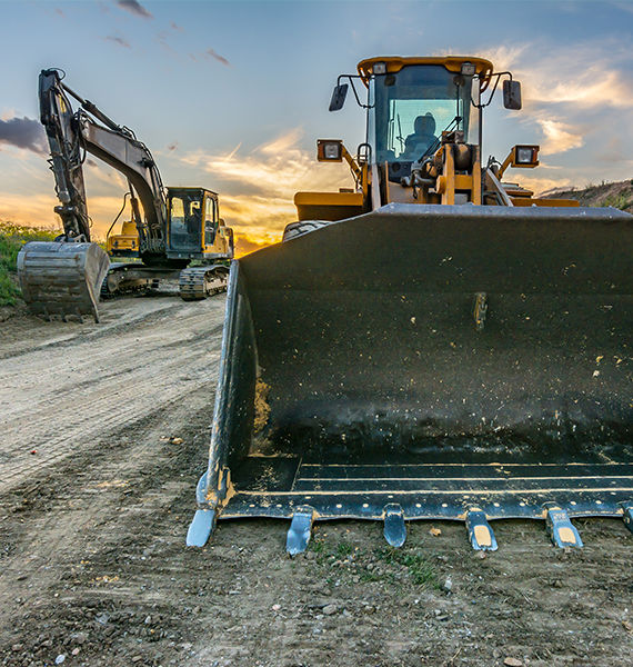 Digger and Wheel Loader